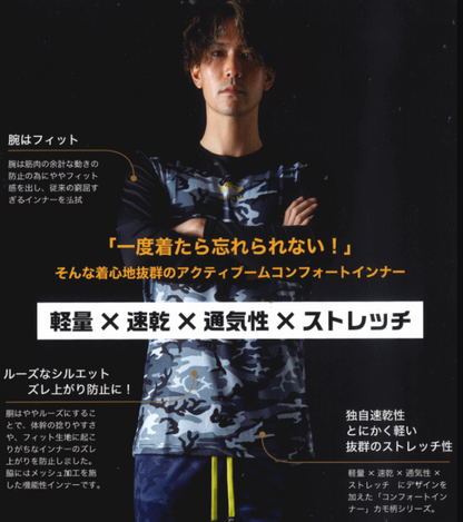 アクティブーム カモ柄長袖インナー 02